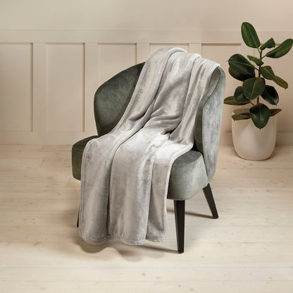 Plaid en polaire - Gris clair - 180 x 220 cm