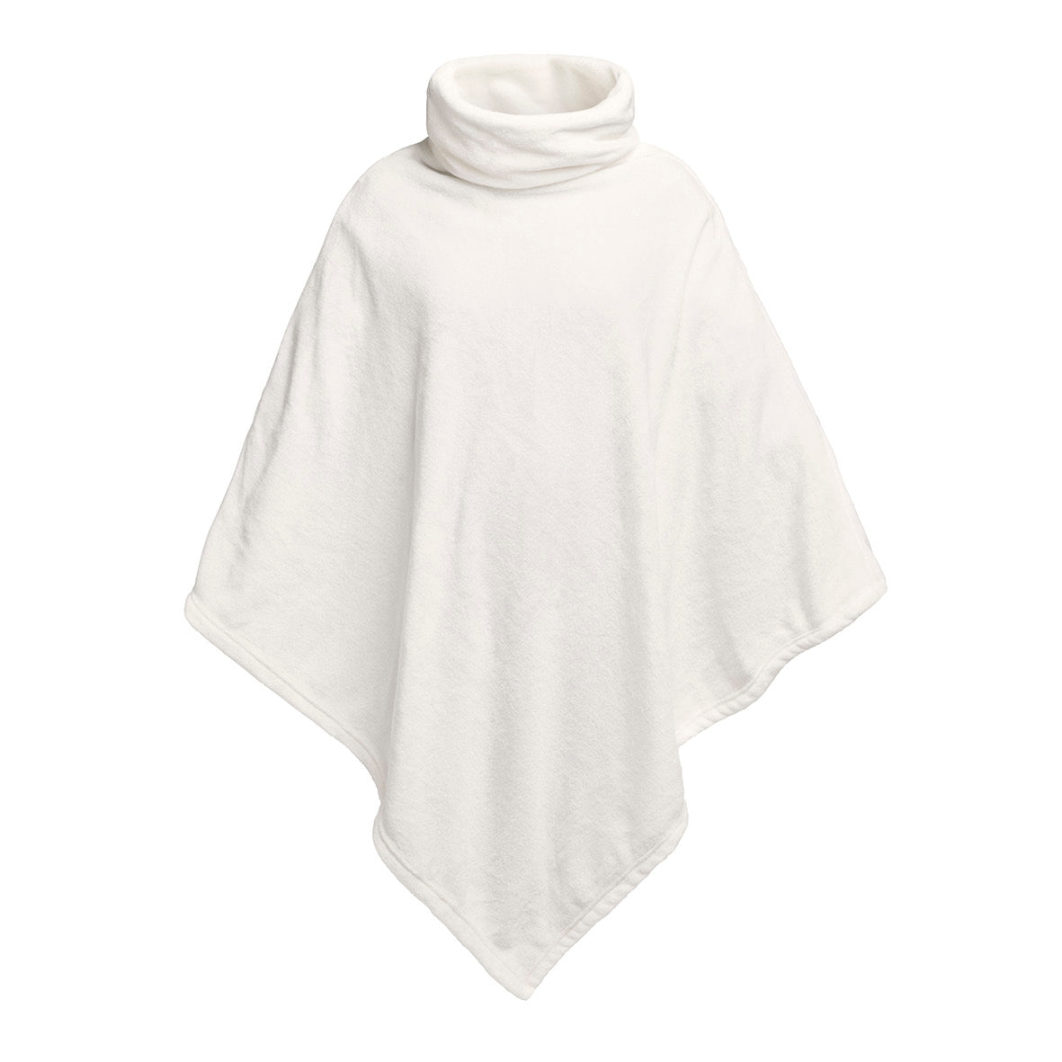 Poncho en polaire ultra doux et confortable - Blanc cassé
