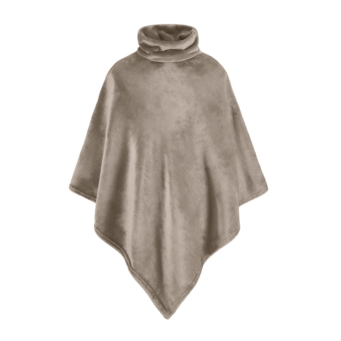 Poncho en polaire ultra doux et confortable - Taupe