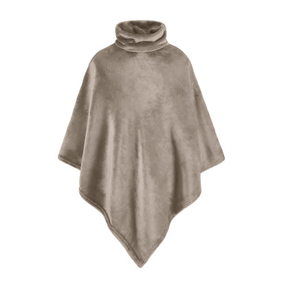 Poncho en polaire ultra doux et confortable - Taupe