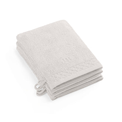 Washcloth combed cotton LT - Eden - 4 x (15 x 21 cm) White