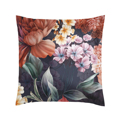 Pillowcase(s) cotton satin - Fleur de miel Dark blue