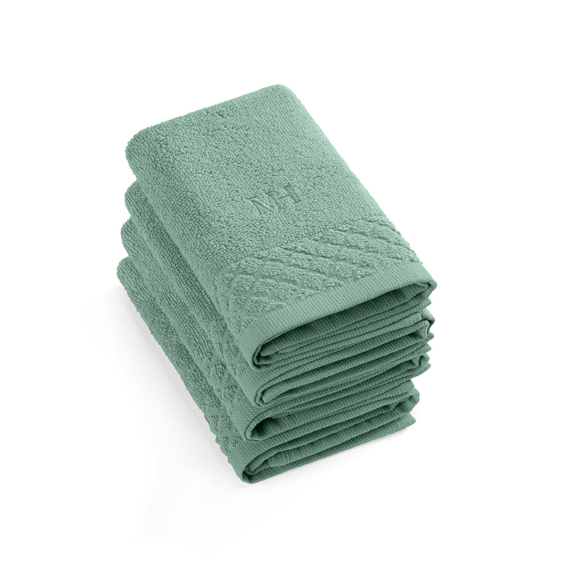 Guest towel combed cotton LT - Eden - 4 x (30 x 30 cm) Bottle green