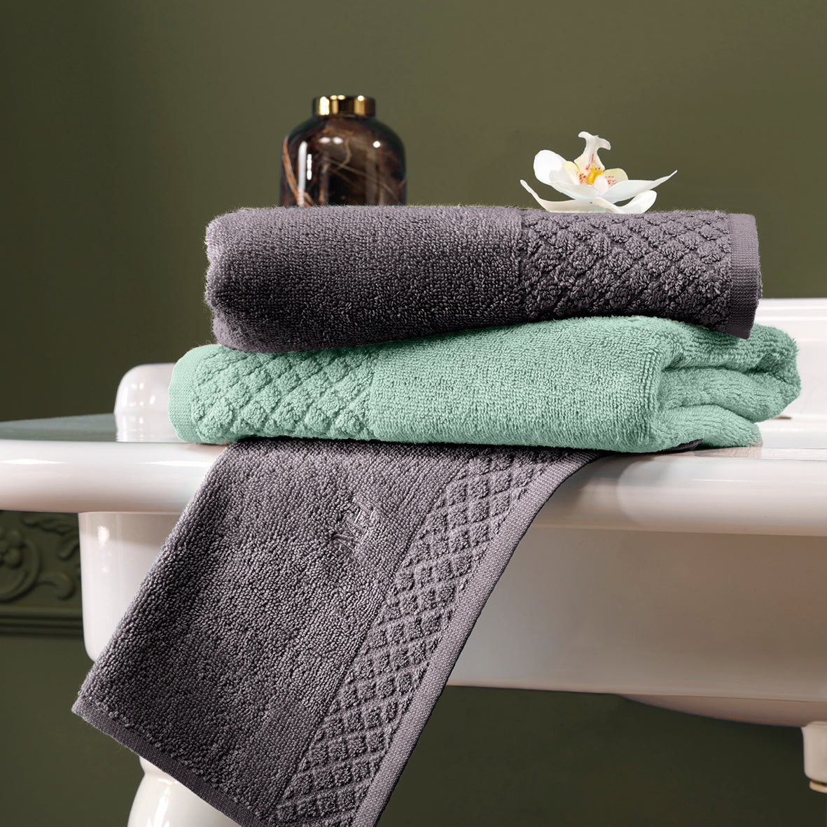 Guest towel combed cotton LT - Eden - 4 x (30 x 30 cm)