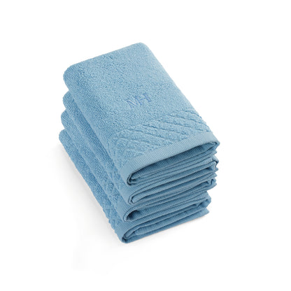 Guest towel combed cotton LT - Eden - 4 x (30 x 30 cm) Sky blue