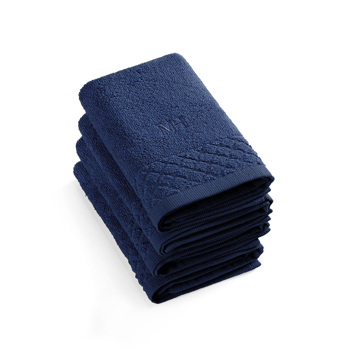 Guest towel combed cotton LT - Eden - 4 x (30 x 30 cm) Navy blue