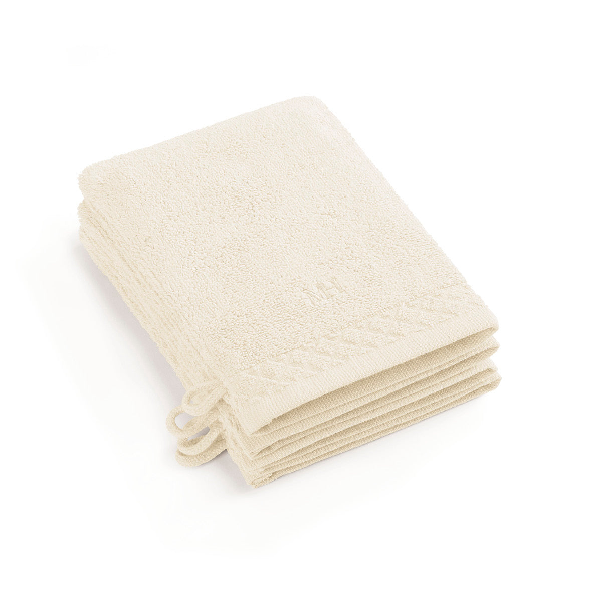 Set de 4 gants de toilette - 4 x (15 x 21 cm)