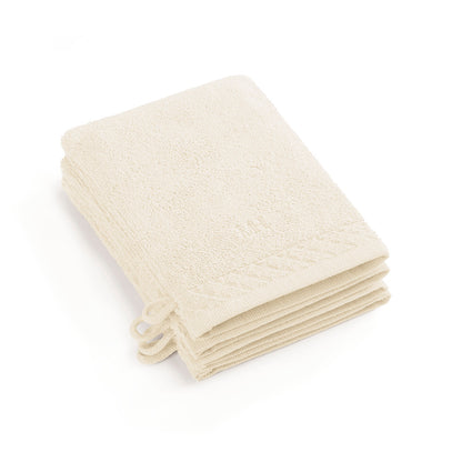 Set de 4 gants de toilette - 4 x (15 x 21 cm)