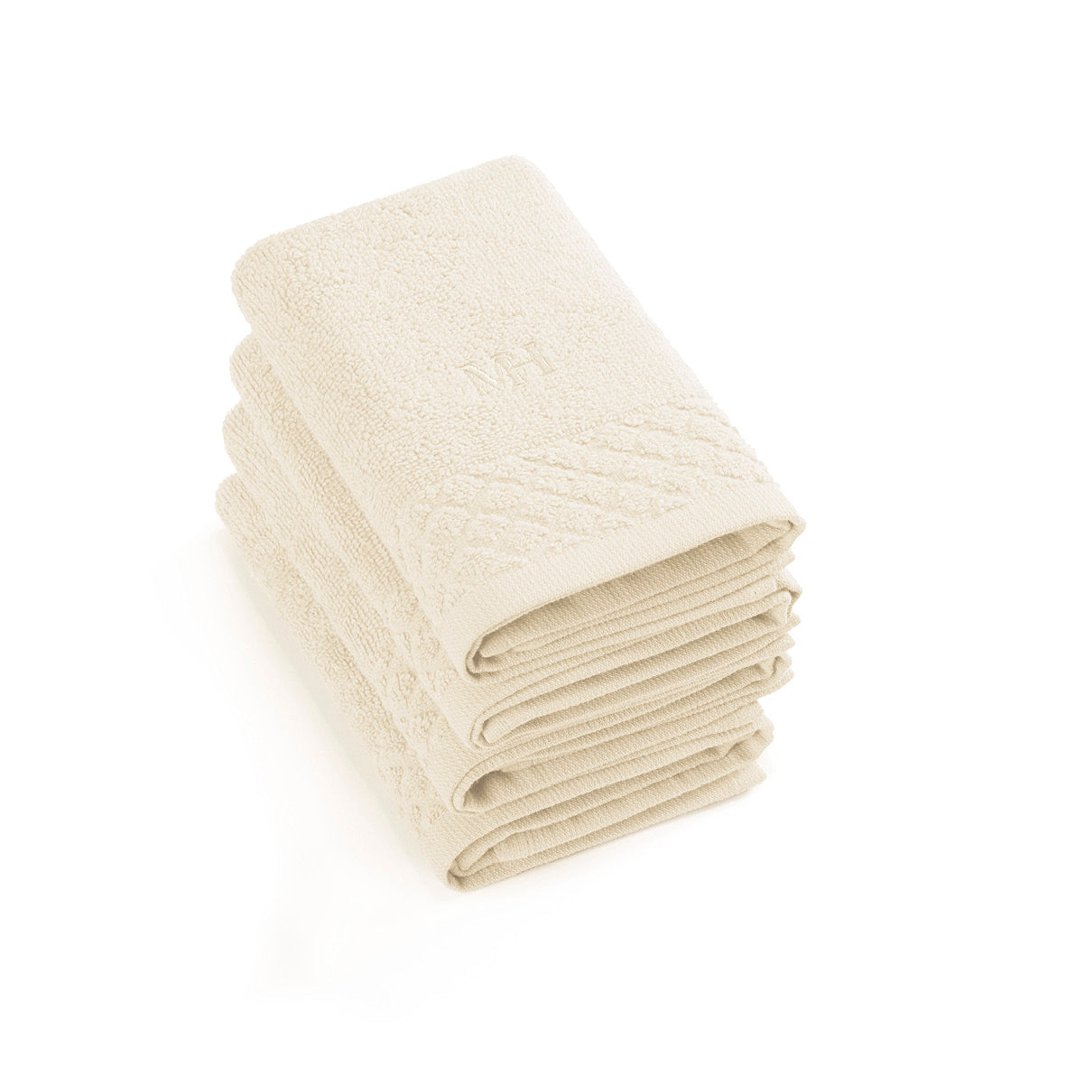 Guest towel combed cotton LT - Eden - 4 x (30 x 30 cm) Ivory