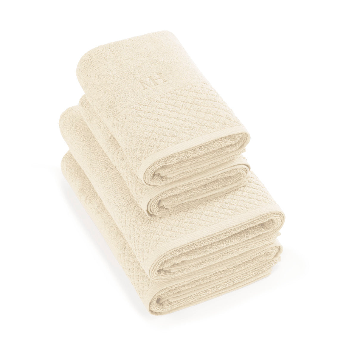 Hand towel + bath towel combed cotton LT - Eden Ivory