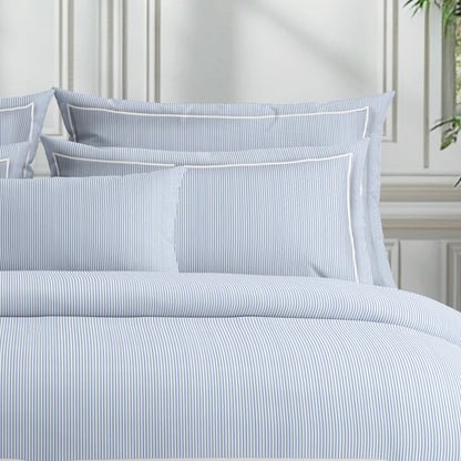 Duvet cover + pillowcase(s) cotton percal - Dauphine Light blue