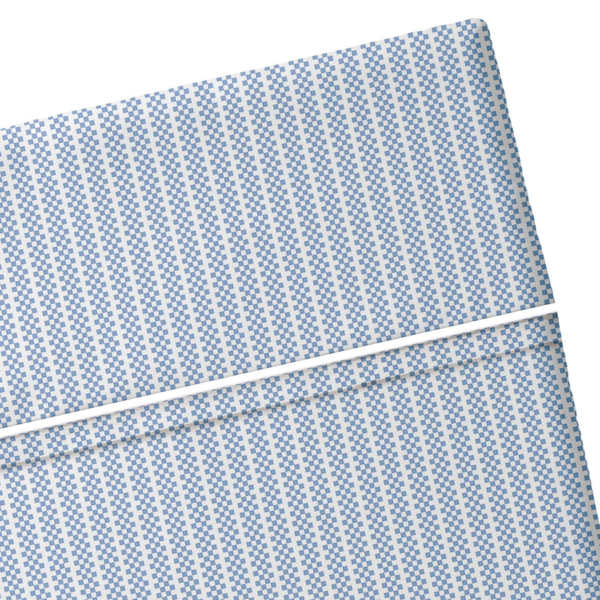 Drap plat coton percale - Dauphine Bleu clair