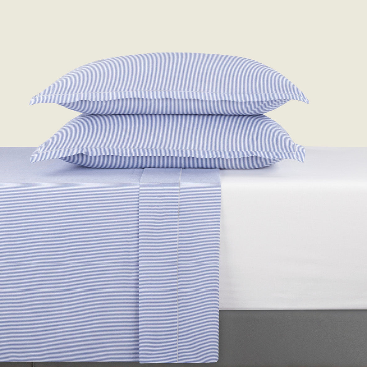 Sheet set cotton percal - Dauphine Light blue