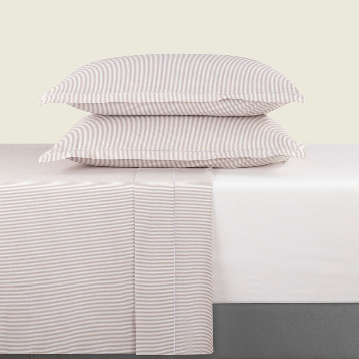 Sheet set cotton percal - Dauphine Taupe