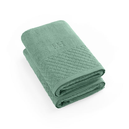 Hand towel combed cotton LT - Eden - 2 x (50 x 100 cm) Bottle green
