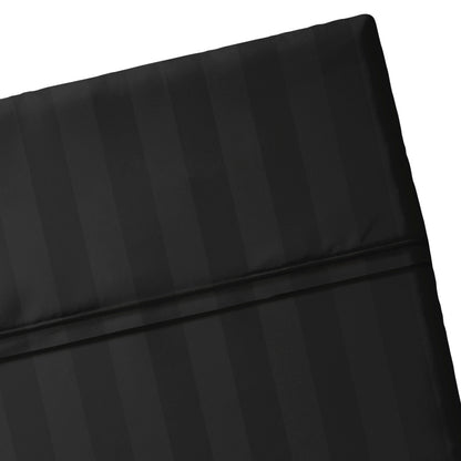Drap plat satin de coton dobby stripe - Noir