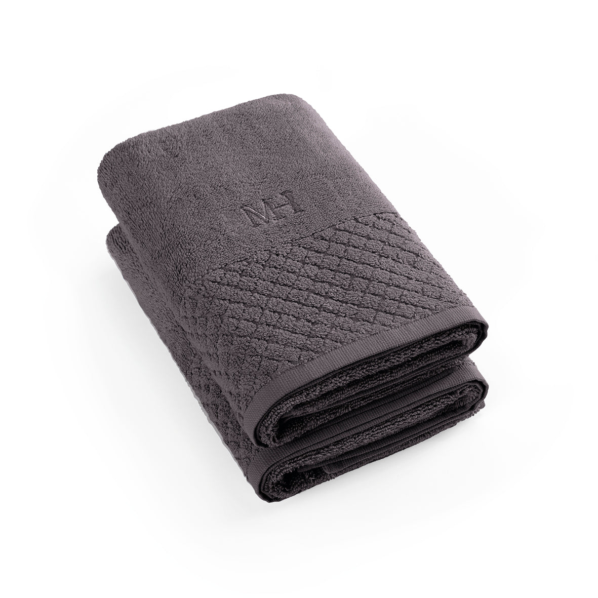 Hand towel combed cotton LT - Eden - 2 x (50 x 100 cm) Dark grey