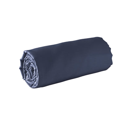 Fitted sheet cotton satin - Dark blue