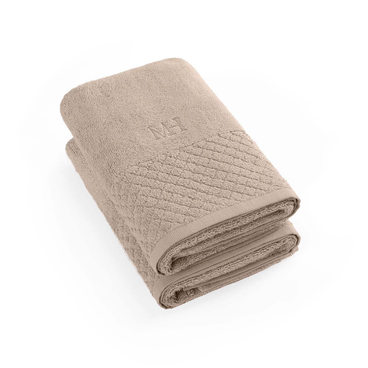 Hand towel combed cotton LT - Eden - 2 x (50 x 100 cm) Taupe