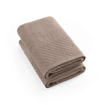 Hand towel combed cotton LT - Eden - 2 x (50 x 100 cm) Brown