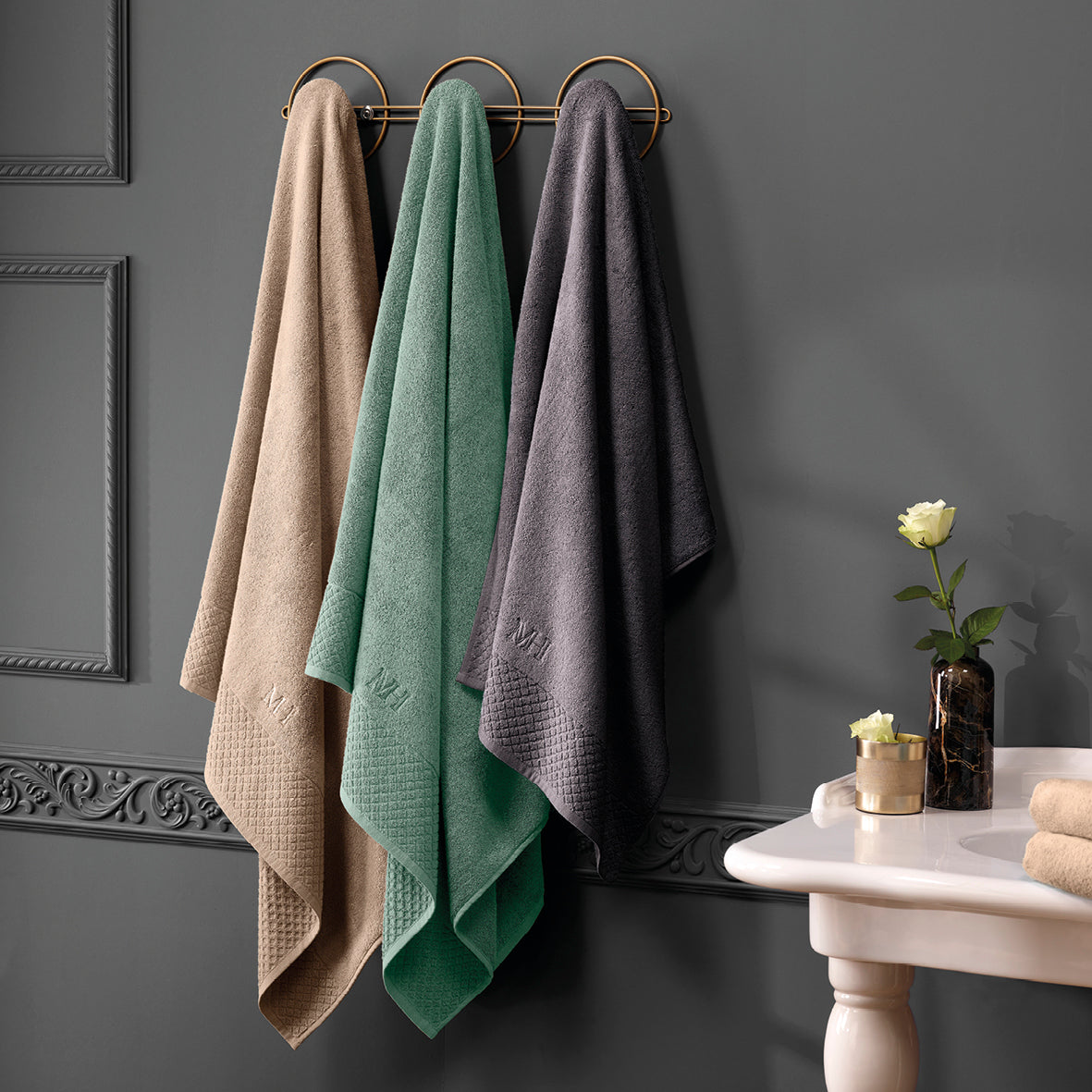 Bath towel combed cotton LT - Eden - 2 x (70 x 140 cm)