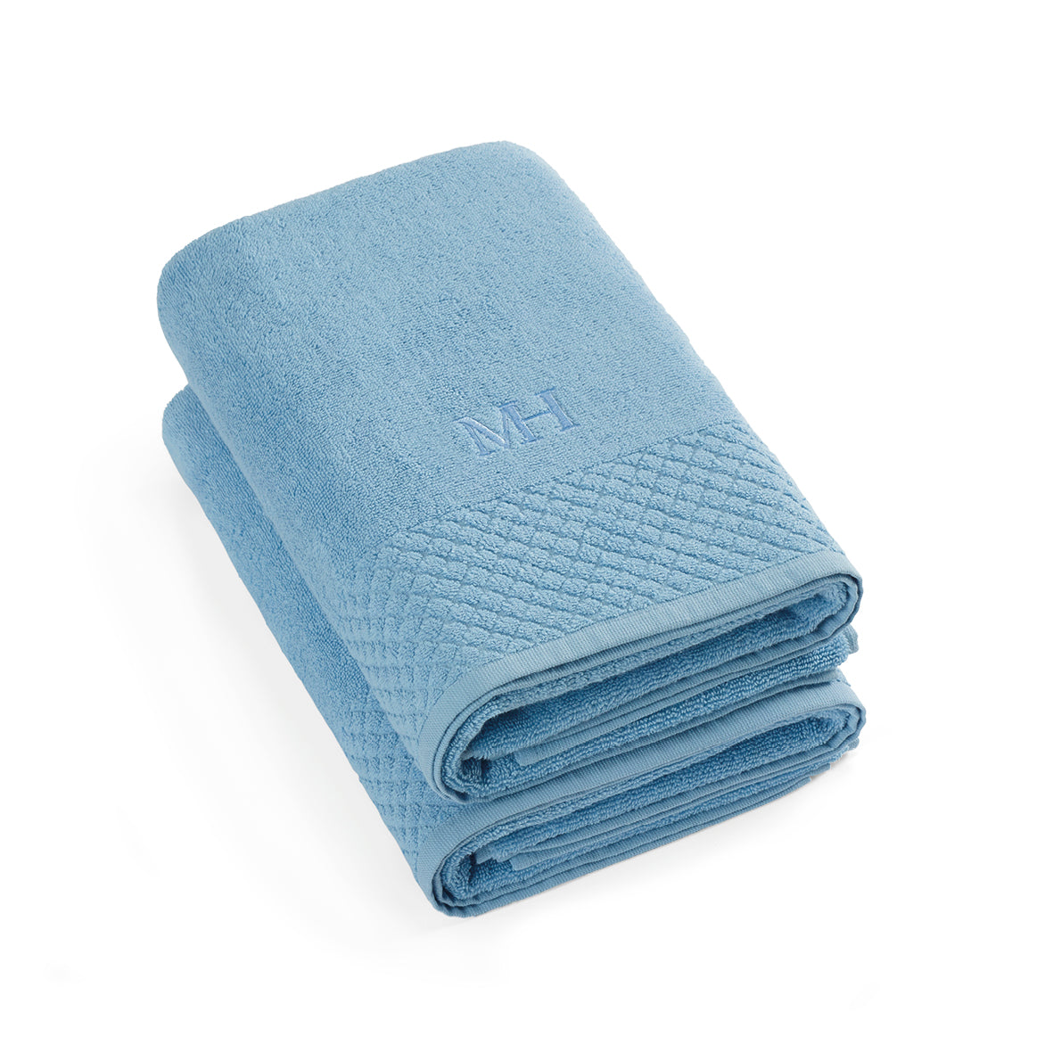 Bath towel combed cotton LT - Eden - 2 x (70 x 140 cm) Sky blue