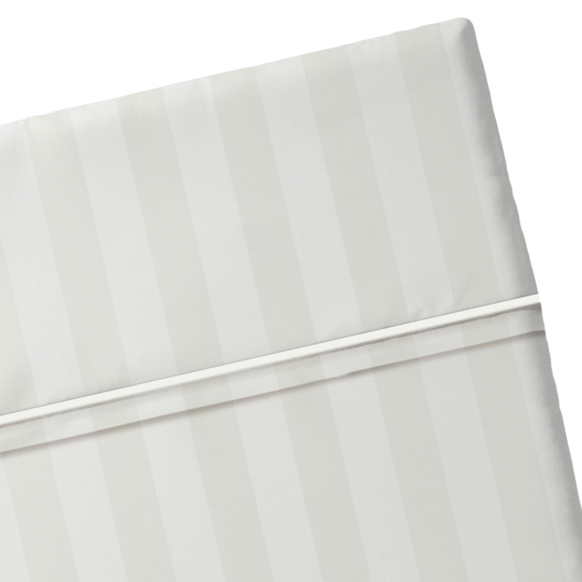 Drap plat satin de coton dobby stripe - Vert