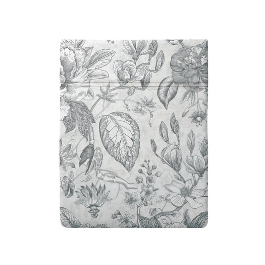 Drap plat satin de coton - Louisa Gris