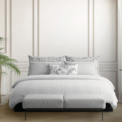 Flat sheet cotton satin - Louisa Grey