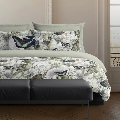 Taie(s) d'oreiller satin de coton - Jardin orné Vert tilleul