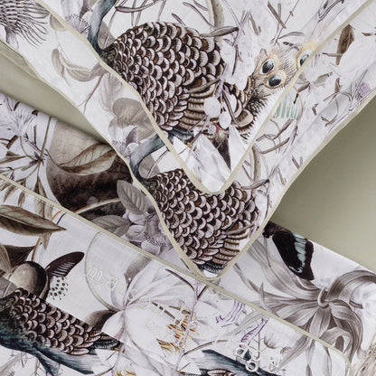 Taie(s) d'oreiller satin de coton - Jardin orné Vert tilleul