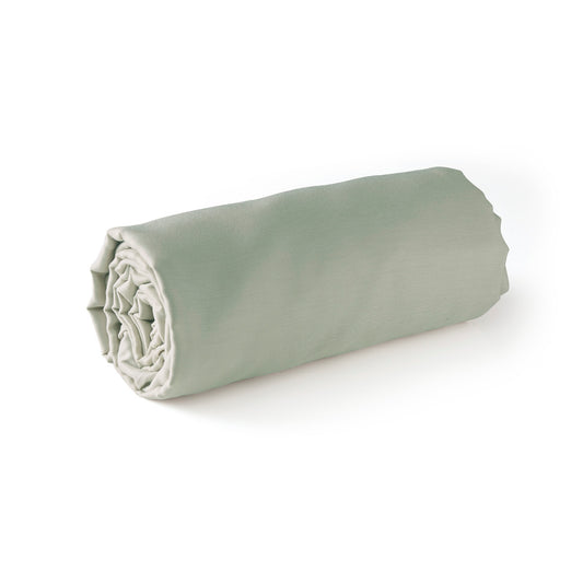 Fitted sheet cotton satin - Uni Green 07