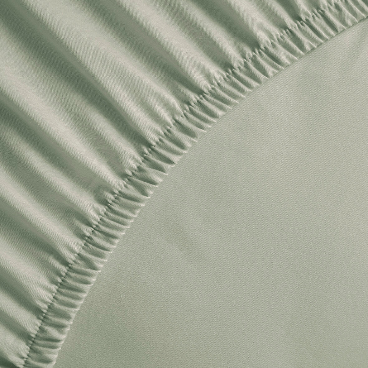 Fitted sheet cotton satin - Uni Green 07