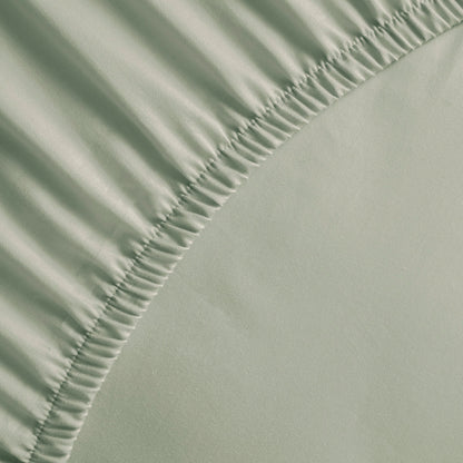 Fitted sheet cotton satin - Uni Green 07
