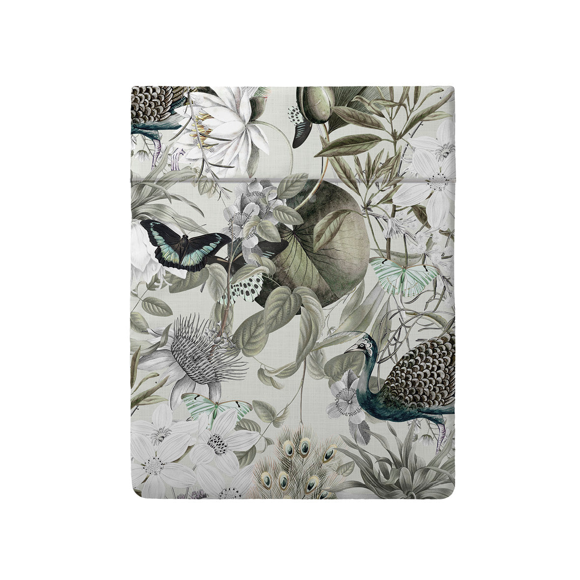 Drap plat satin de coton - Jardin orné Vert tilleul