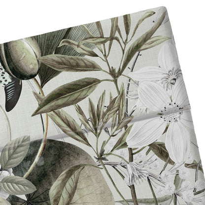 Drap plat satin de coton - Jardin orné Vert tilleul