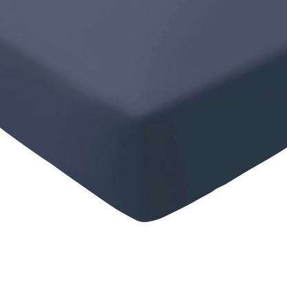Fitted sheet cotton satin - Uni Blue 04