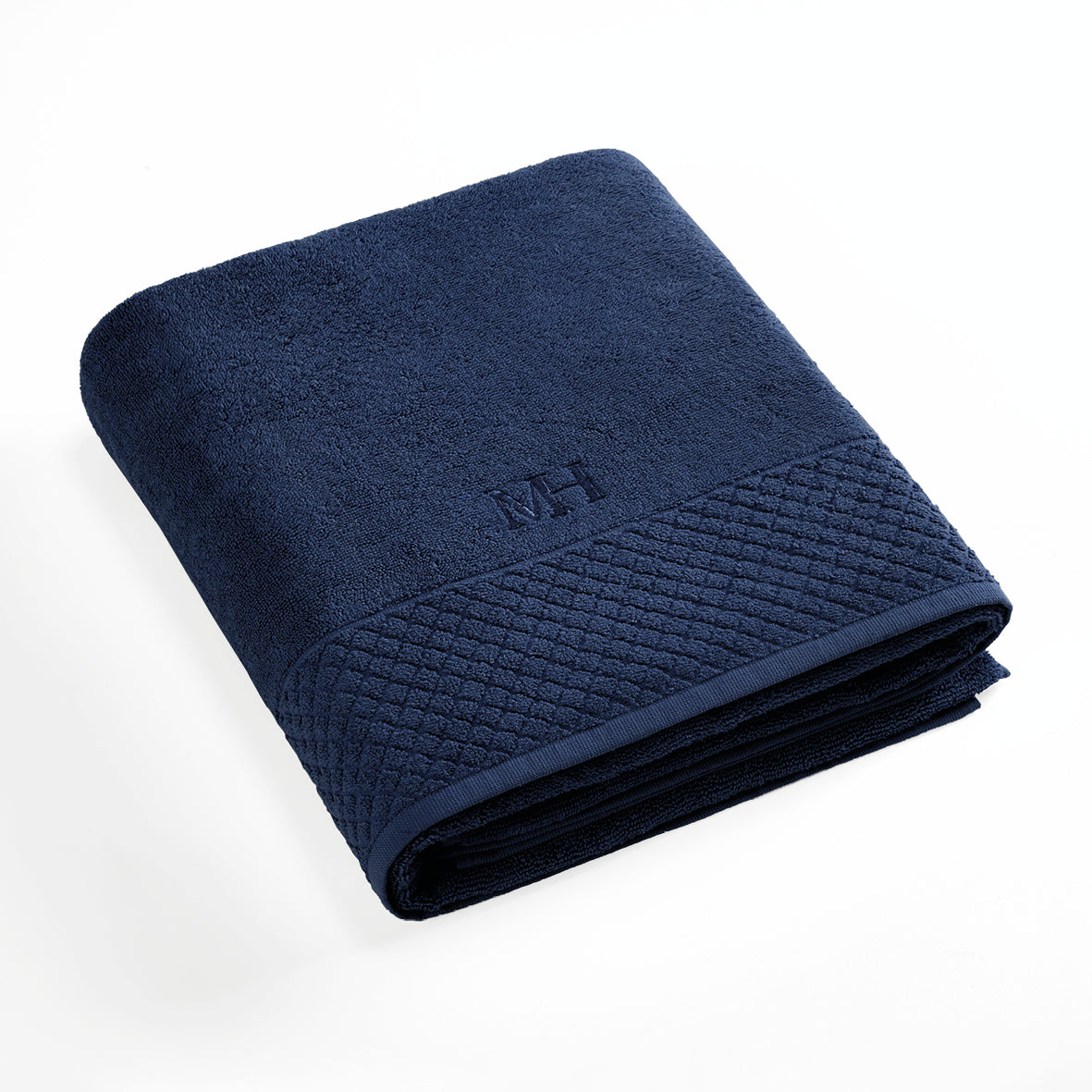 Bath towel combed cotton LT - Eden - 100 x 150 cm Navy blue