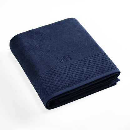Bath towel combed cotton LT - Eden - 100 x 150 cm Navy blue