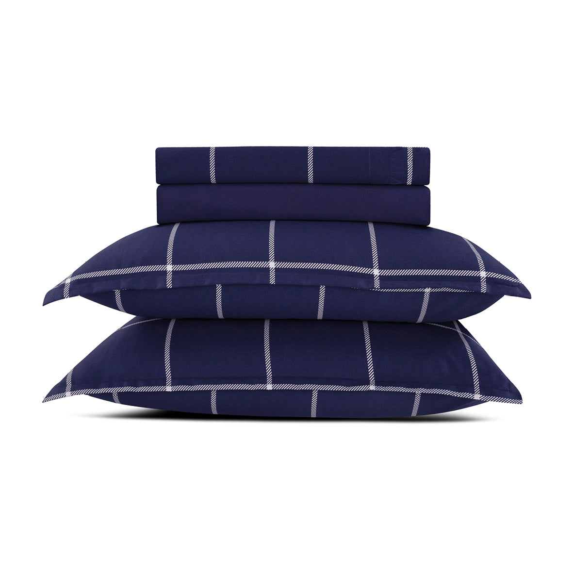 Sheet set cotton satin - Amélia Dark blue