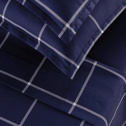 Sheet set cotton satin - Amélia Dark blue