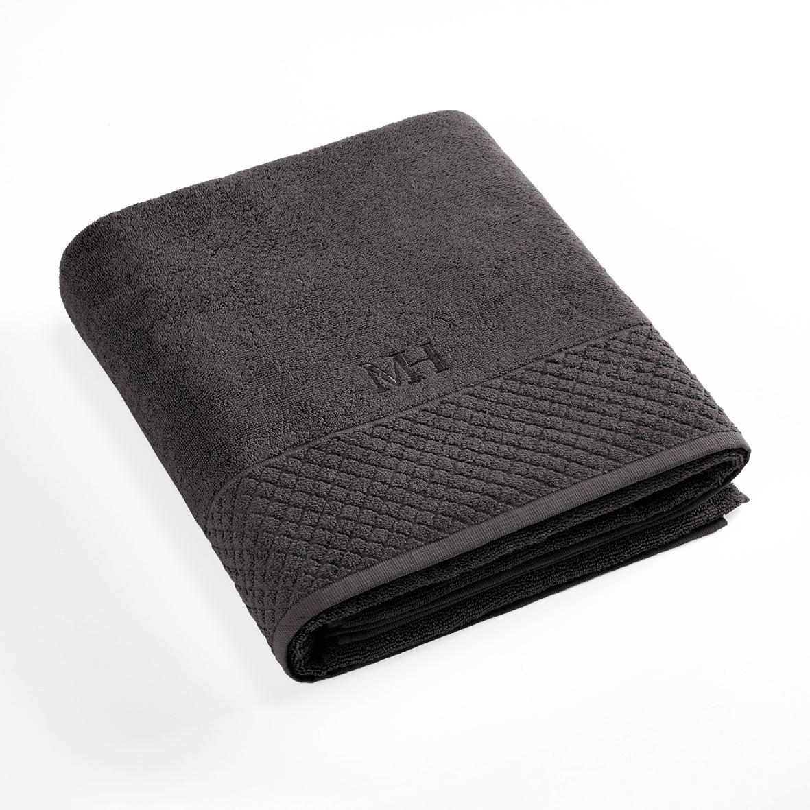 Bath towel combed cotton LT - Eden - 100 x 150 cm Dark grey