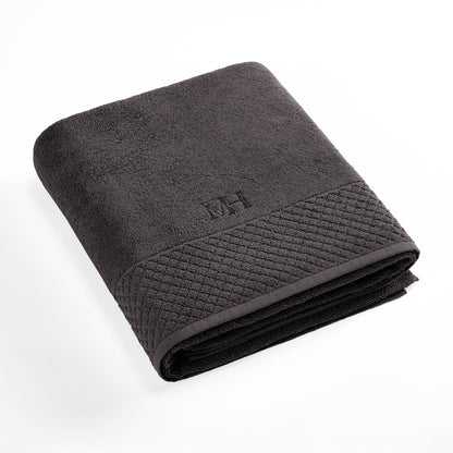 Bath towel combed cotton LT - Eden - 100 x 150 cm Dark grey