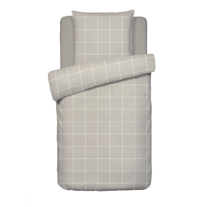 Duvet cover + pillowcase(s) cotton satin - Amélia Taupe