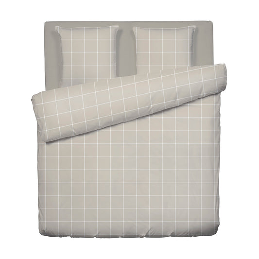 Duvet cover + pillowcase(s) cotton satin - Amélia Taupe