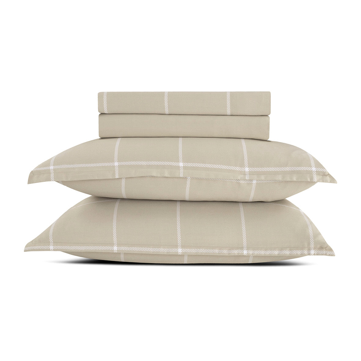 Sheet set cotton satin - Amélia Taupe