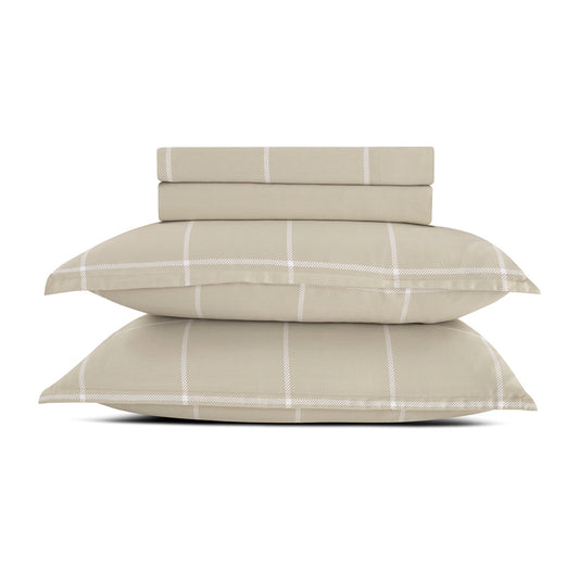 Sheet set cotton satin - Amélia Taupe