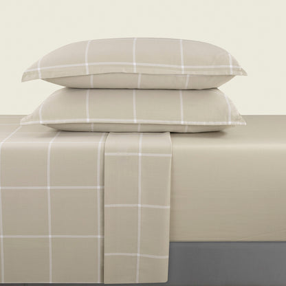 Sheet set cotton satin - Amélia Taupe