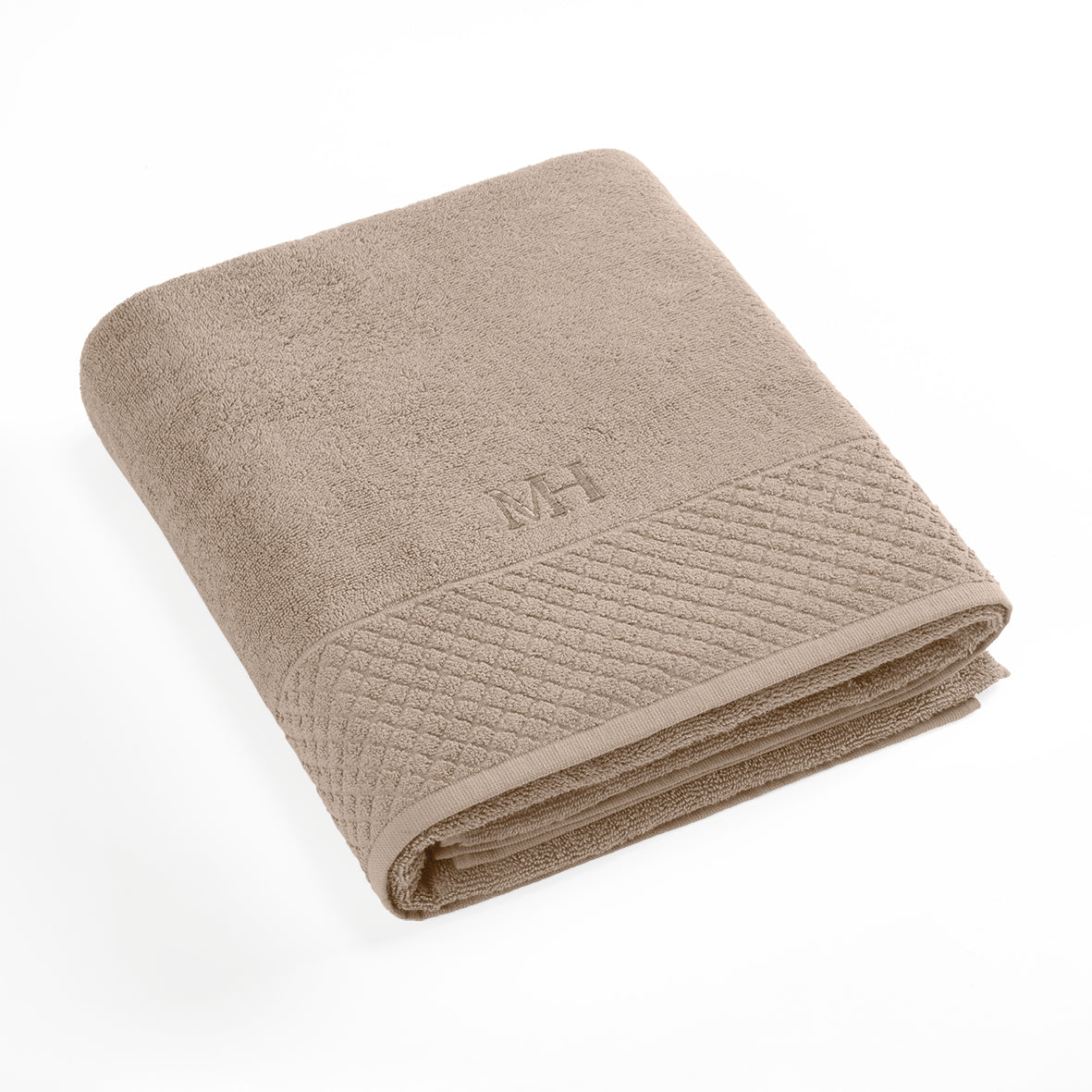 Bath towel combed cotton LT - Eden - 100 x 150 cm Taupe