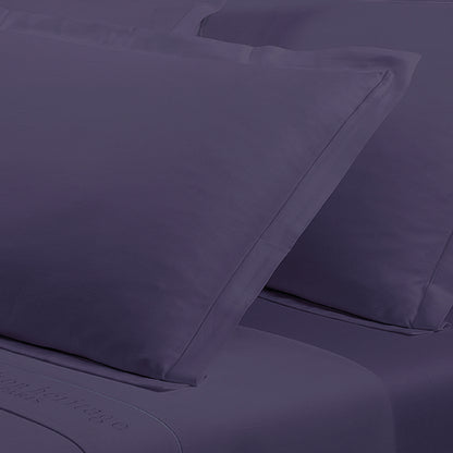 Taie d'oreiller satin de coton - Uni 1 baratta Bleu 06